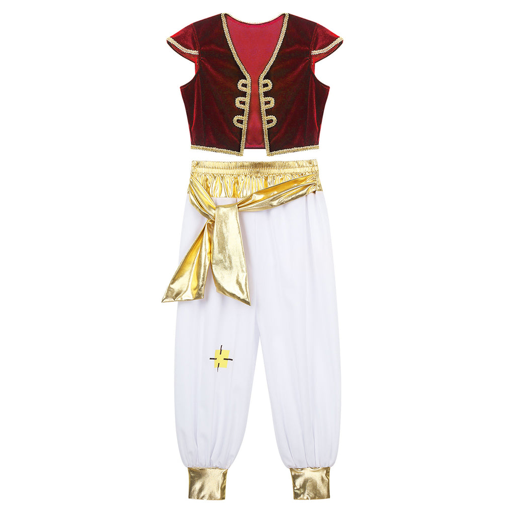 Boys Arabian Prince Costume – Vest and Pant Set for Halloween Cosplay