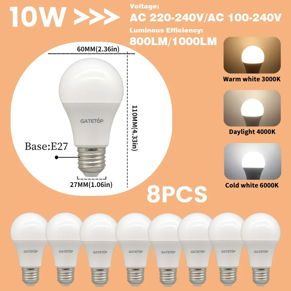 E27 LED Light Bulbs – Ultra-Bright Energy Efficient for Home Lighting