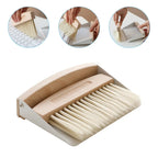 Mini Natural Wood Window Brush Set – Small Handheld Sweeper for Home Kitchen