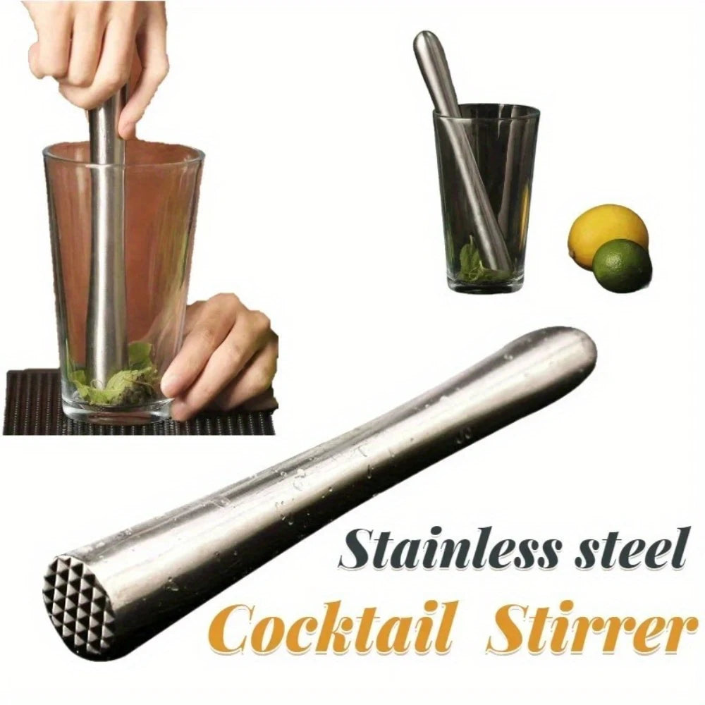 Stainless Steel Cocktail Muddler – Professional Barware for Home Bartending