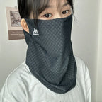 Ice Silk Sun Protection Scarf – Breathable Face Veil for Cycling and Travel