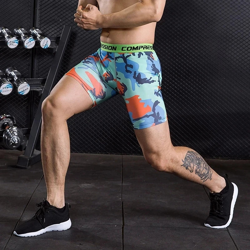 Compression Shorts – 3D Printed Camouflage for Gym and Bodybuilding