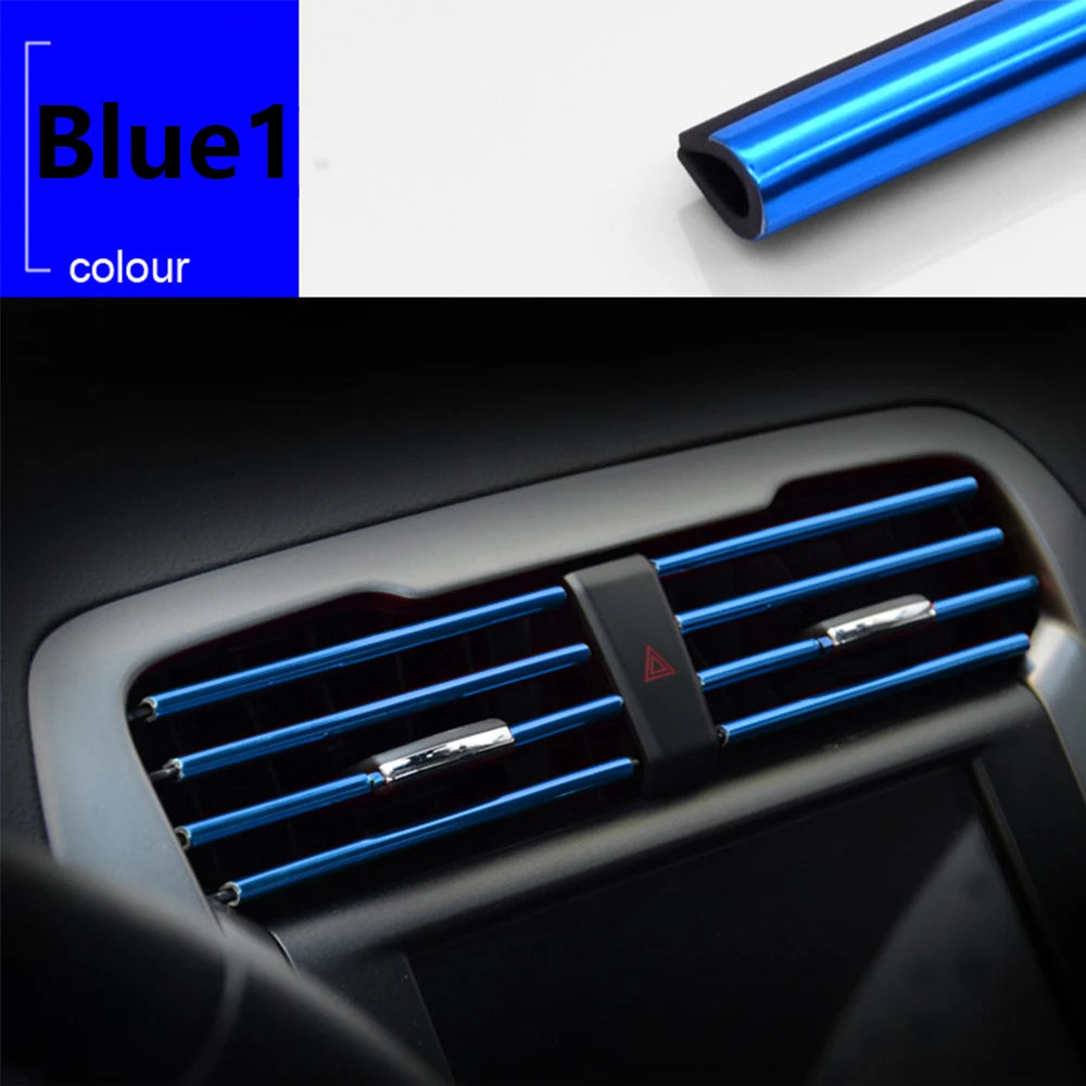 U-Shaped Car Air Vent Trim Strips – Decorative Interior Moulding for Auto Styling