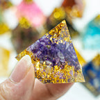 Amethyst Crystal Pyramid – Reiki Energy Generator for Chakra Meditation