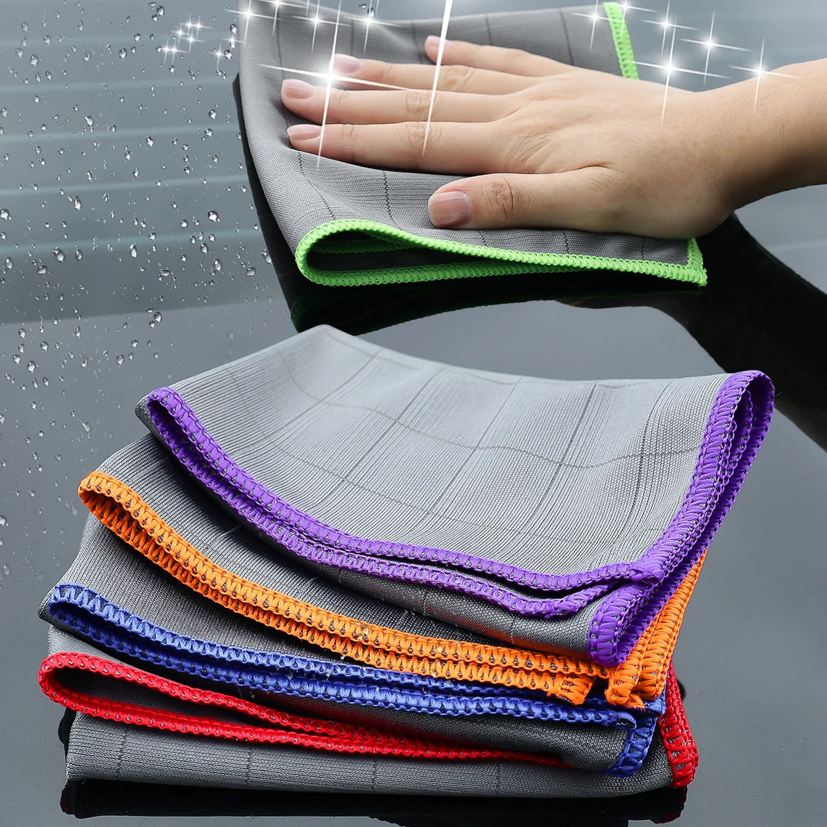 Microfiber Cleaning Cloth – Streak-Free Lint-Free Towel for Kitchen and Glass