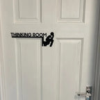 Thinking Room Toilet Sign – Modern Wall Mount Plaque for Bathroom Decor