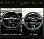 Carbon Fiber Steering Wheel Cover – Anti Slip Leather for Vehicle Interior
