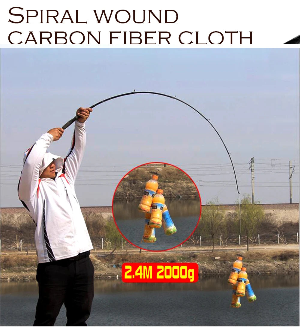 Telescopic Carbon Fishing Rod – Ultralight Spinning Pole for Outdoor Angling