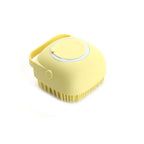 Silicone Pet Bathing Brush – Soft Massage Grooming Tool for Dog and Cat Cleaning
