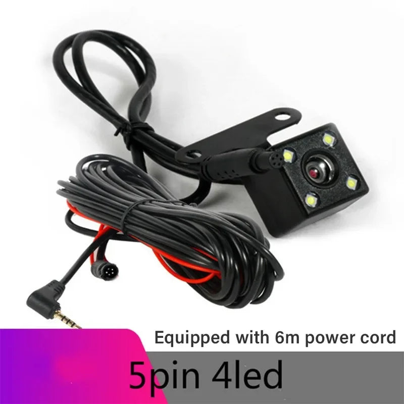 Waterproof 5-Pin Dash Cam – 170° Wide Angle Rear View Camera for Vehicles