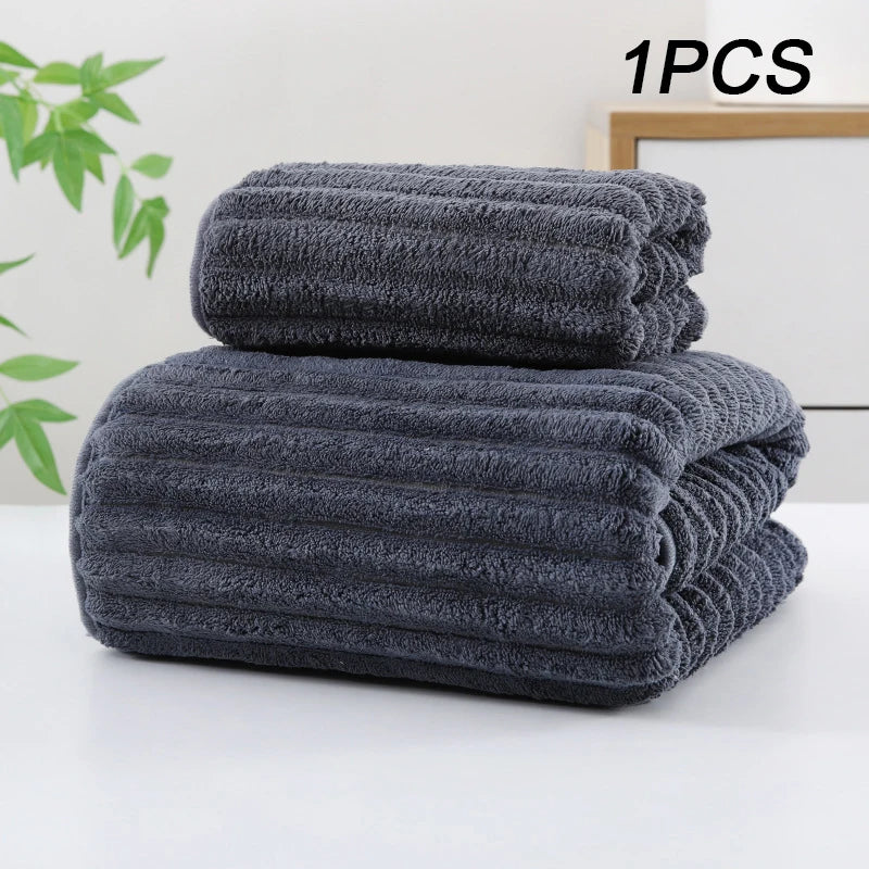 Bamboo Charcoal Coral Velvet Bath Towel – Super Absorbent for Daily Bathroom Use