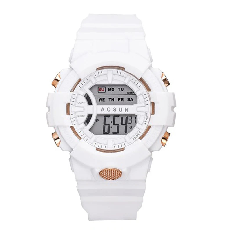 Digital LED Sport Watch – Waterproof Countdown Timer for Women