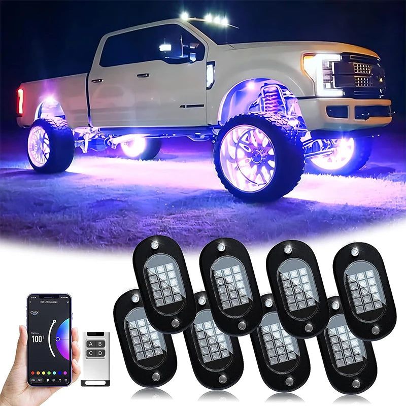 RGB LED Underglow Chassis Lights – Waterproof Exterior Decoration for Off-Road Trucks
