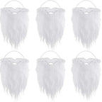 Faux White Santa Beard – Plush Costume Accessory for Kids and Adults