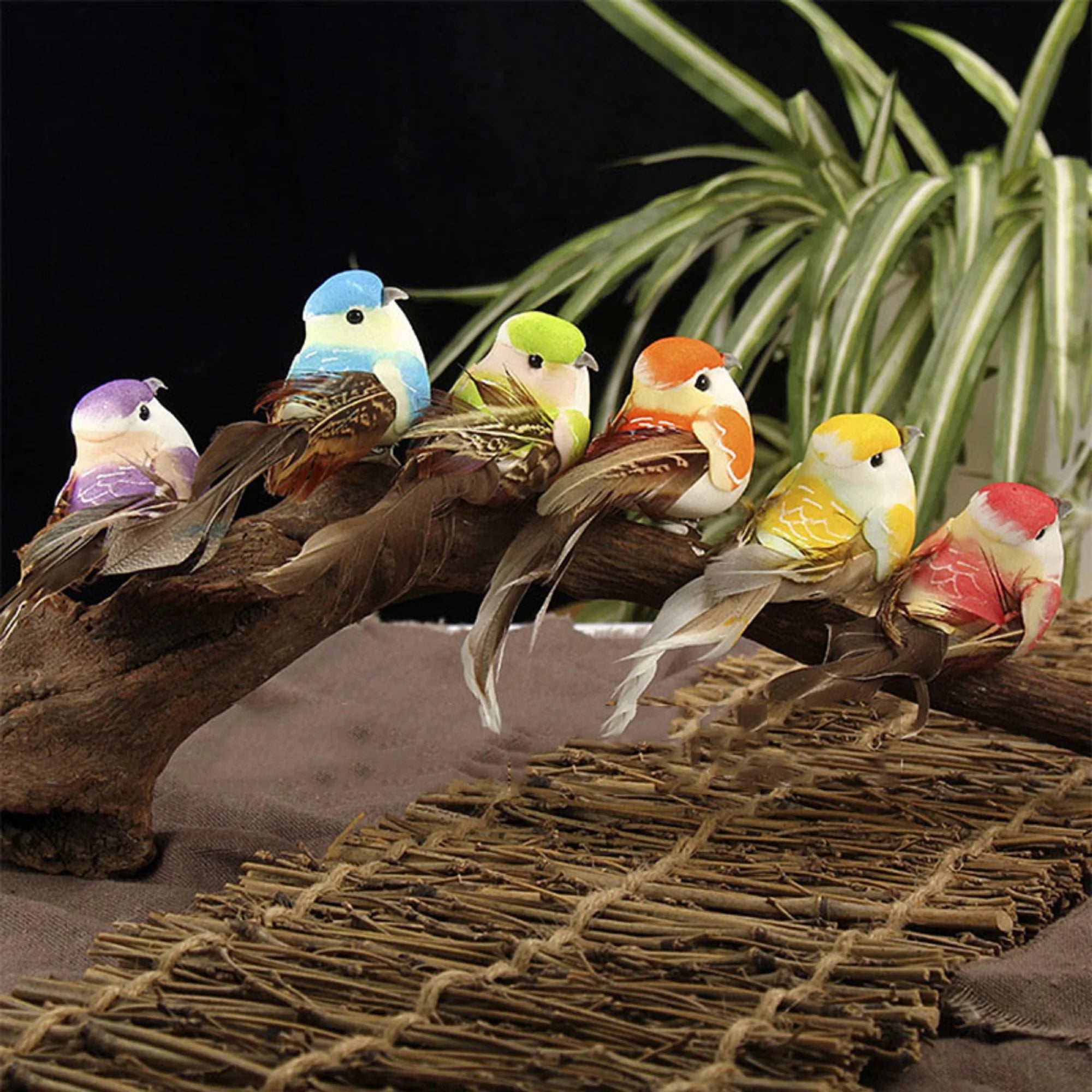 Artificial Sparrow Foam Figurines – 10cm Miniatures for Home Garden Decor