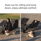 Foldable Camping Chair – Ergonomic Recliner with Pillow for Outdoor Leisure
