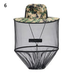 Mosquito Head Net Hat – Sun Protection Mesh Veil for Outdoor Fishing Hiking