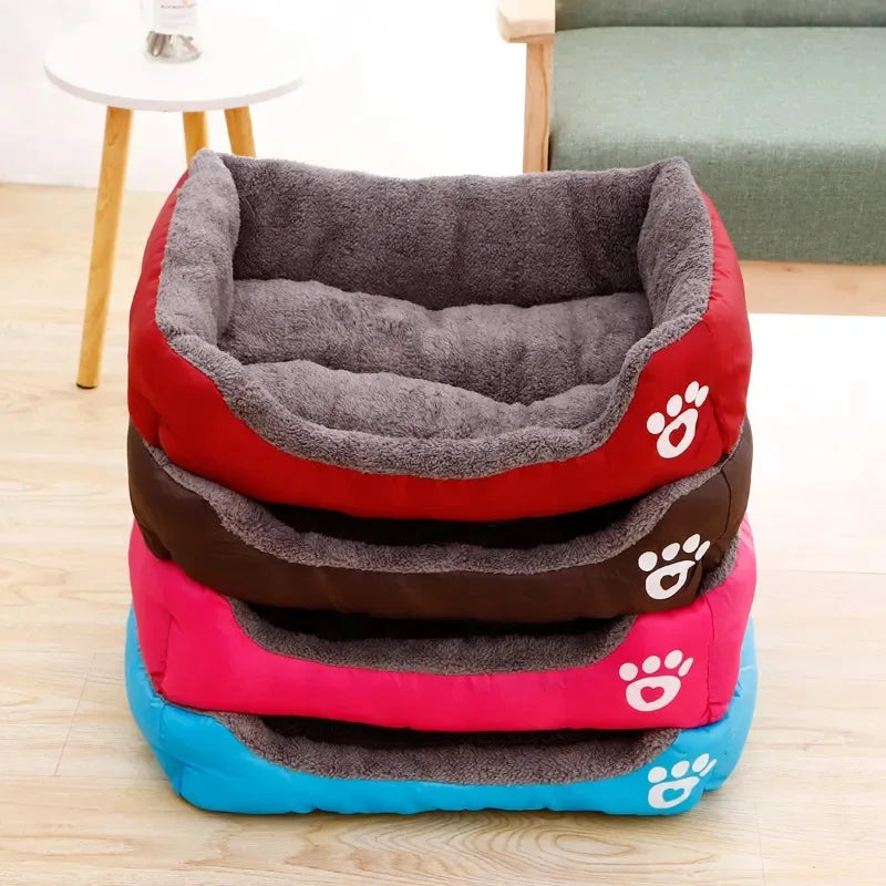 Large Square Dog Bed – Warm Soft Nest for Small Medium and Large Pets