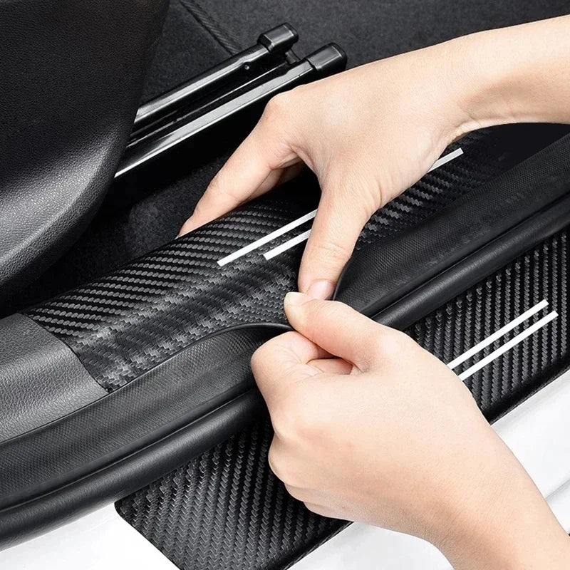 Carbon Fiber Door Sill Protectors – Threshold Trim for Nissan March