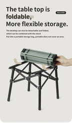 Ultralight Folding Camping Table – Portable Aluminum Desk for Outdoor Travel