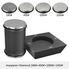 Rolling Knife Sharpener – Diamond Whetstone Kit for Straight Edge Blades
