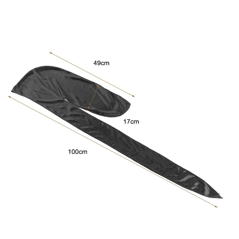Silky Long Tail Durag – Satin Wave Cap for Men and Women Hair Styling
