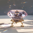 Crystal Diamond Glass Paperweight – Decorative Ornament for Romantic Proposals