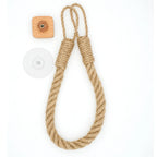 Adhesive Hemp Paper Towel Holder – Wall Mounted Rack for Bathroom Storage