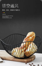 Modern Iron Fruit Basket – Decorative Wire Storage Bowl for Home Kitchen
