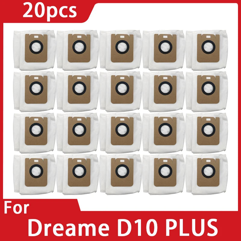 Robot Vacuum Dust Bags – Replacement Accessories for Dreame Bot D10 Plus