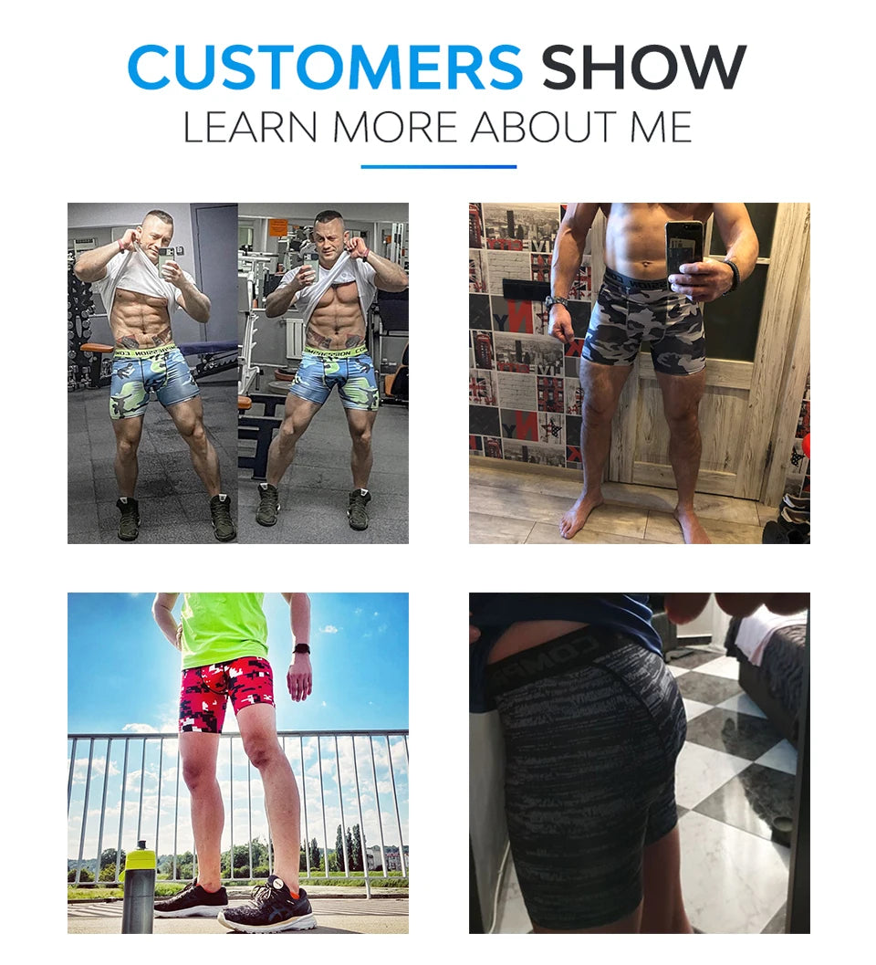 Compression Shorts – 3D Printed Camouflage for Gym and Bodybuilding