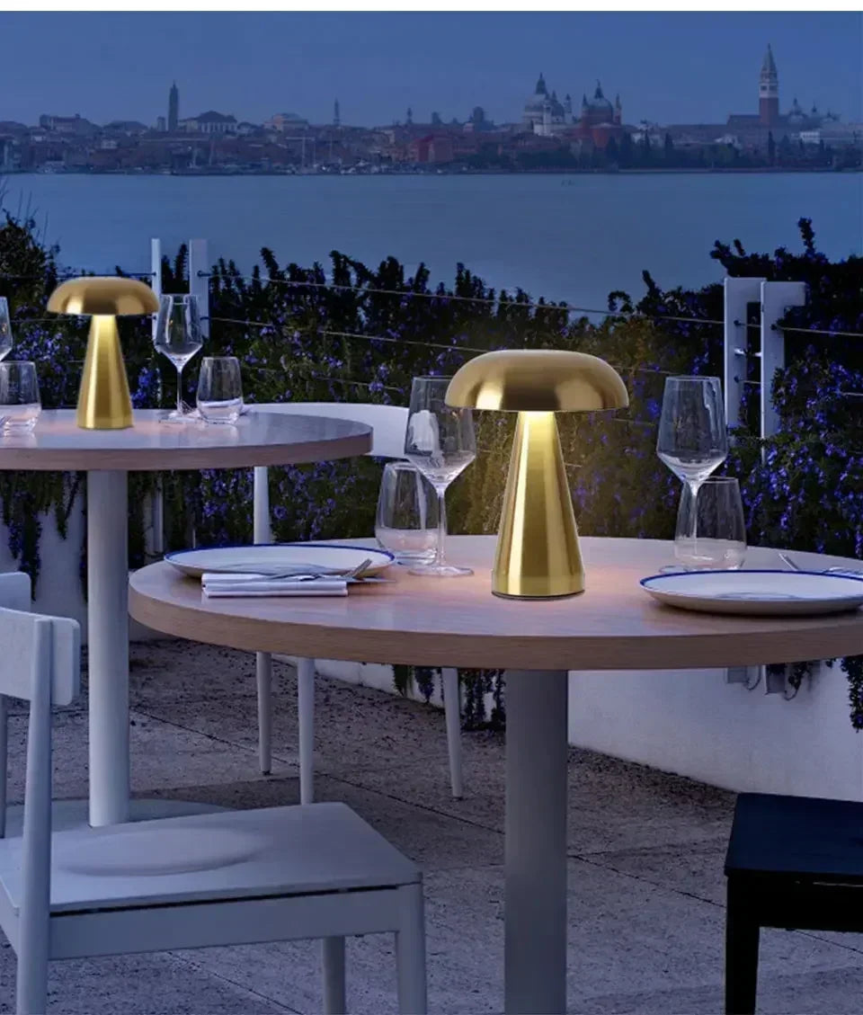 Mushroom Table Lamp – Iron Art Modern Decor for Bedroom Bedside Lighting
