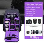 Waterproof Camera Backpack – Large Capacity DSLR Bag for Outdoor Photography