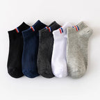 Mens Breathable Boat Socks – Thin Cotton Blended Casual Footwear for Summer