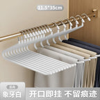 Non-Slip Metal Trouser Hangers – Open Ended Space Saving for Wardrobe Organization