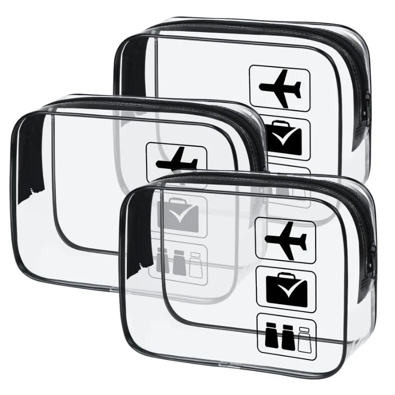 Transparent PVC Travel Toiletry Bag – Waterproof Cosmetic Organizer for Packing