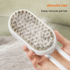 3-in-1 Pet Steam Grooming Brush – Electric Spray Comb for Dog and Cat Shedding