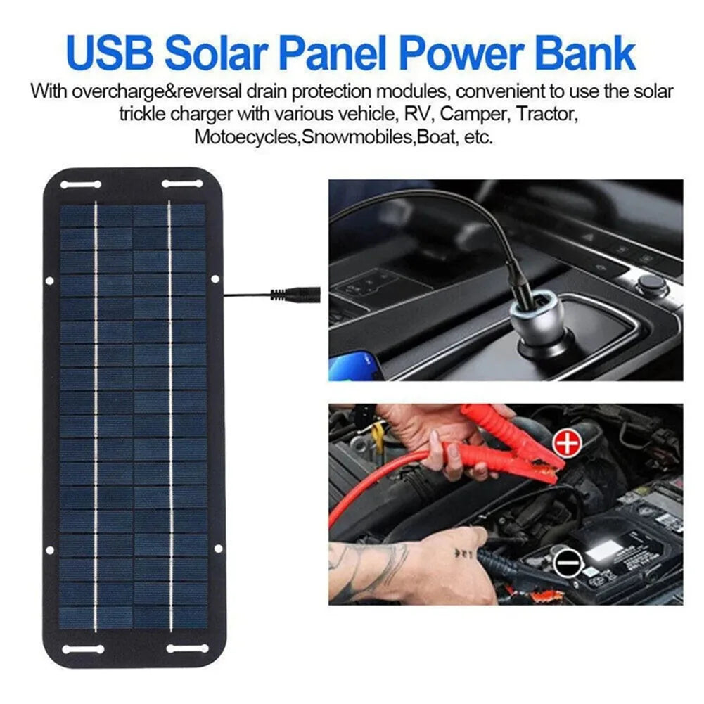 60W Solar Battery Trickle Charger – 12V Portable Panel for Car Boat Caravan