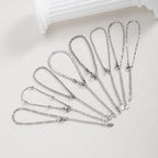 Stainless Steel Link Chain Bracelet – Stackable Silver Jewelry for Women