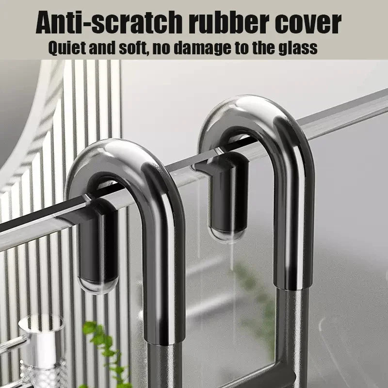 Stainless Steel Towel Rack – S-Shape Over-the-Glass Hook for Bathroom