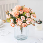 Silk Tea Rose Buds – Artificial Floral Decor for Wedding Bouquets and Crafts