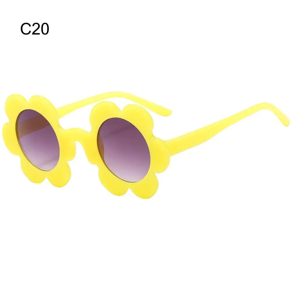 Retro Sunflower Round Sunglasses – Floral Festival Shades for Women