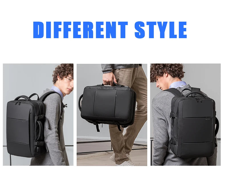 Expandable 17.3-inch Laptop Backpack – Waterproof Travel Bag for Men