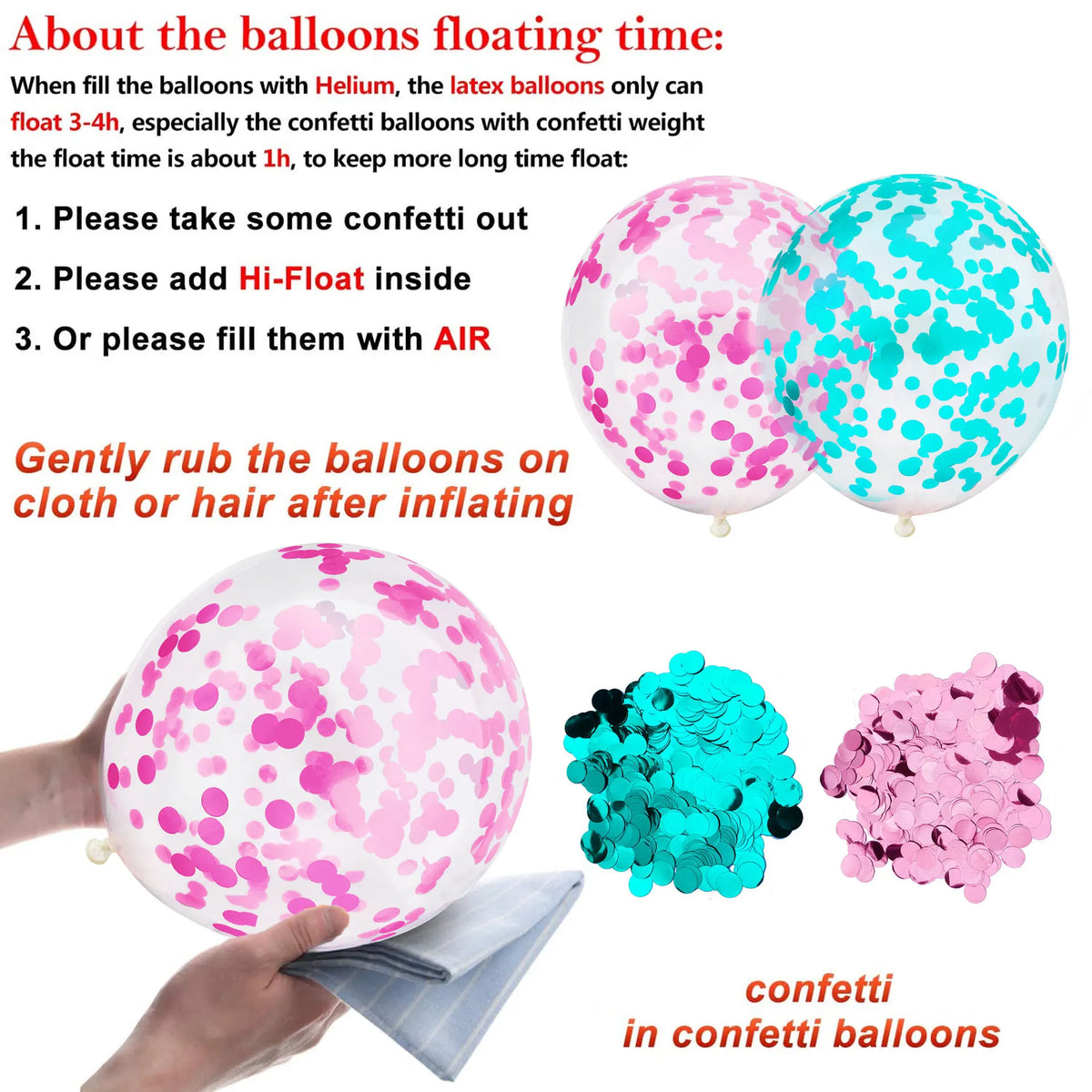 Gold Glitter Confetti Latex Balloons – 12 Inch Decor for Wedding Birthday Party