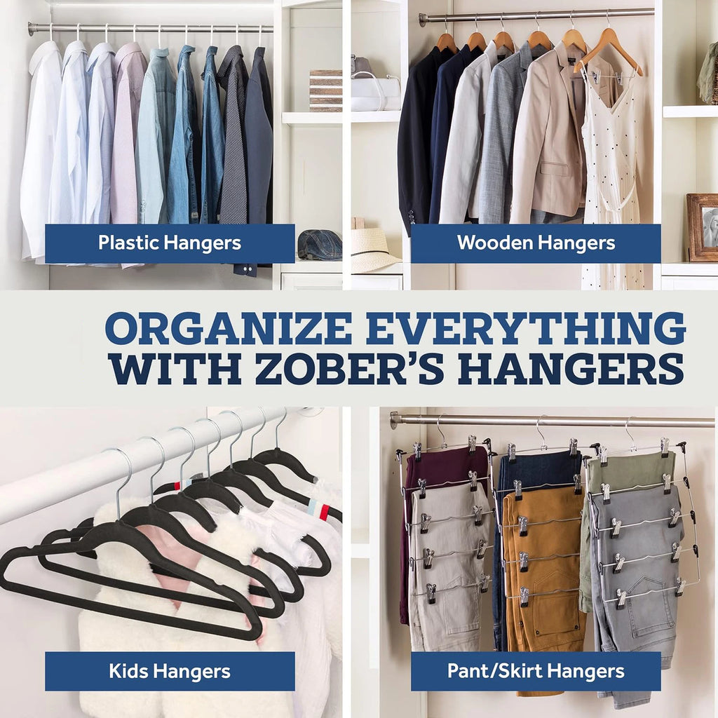 Velvet Non-Slip Hangers – Heavy Duty Space Saving Garment Hangers for Closets