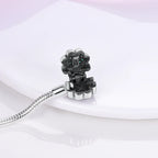 925 Sterling Silver Charm Bracelet – Adjustable Green Zircon for Birthday Gifts