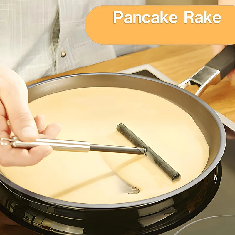 Stainless Steel Crepe Spreader and Spatula Kit – Cooking Tools for Pancakes
