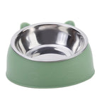 Stainless Steel Inclined Cat Bowl – Ergonomic Pet Food Feeder for Cats and Dogs