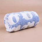 Cartoon Elephant Flannel Pet Blanket – Soft Cozy Throw for Dogs and Cats