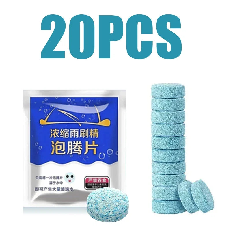 Concentrated Windshield Washer Tablets – Effervescent Cleaning Fluid for Car Glass